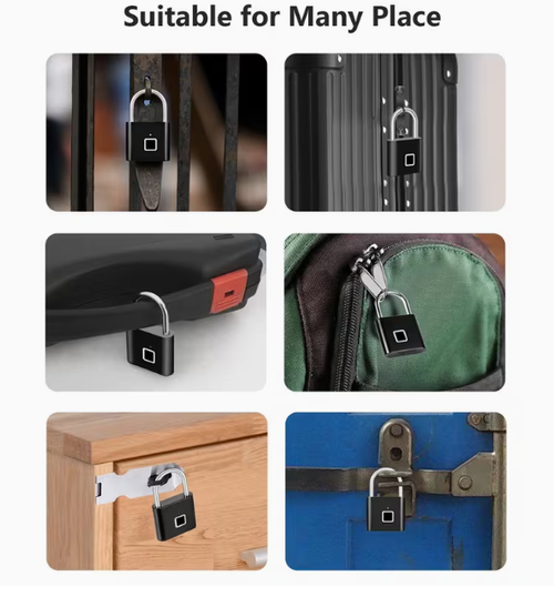 Advanced Fingerprint Recognition for smart Padlock - Structure, USB Rechargeable,
