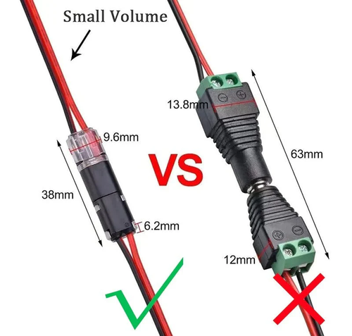 2-Pin Solderless Wire Connectors  Compatible with LED Strips   A set of 30 pieces