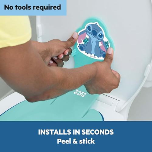Starts Disney Baby Stitch Flip & Sit Potty, Attaches to Toilet Securely, Space Saving Design Fits Most Toilets, Easy to Clean
