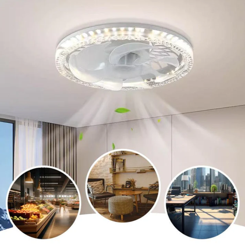 2-in-1 Mute Adjustable Fan Light with Remote Control
