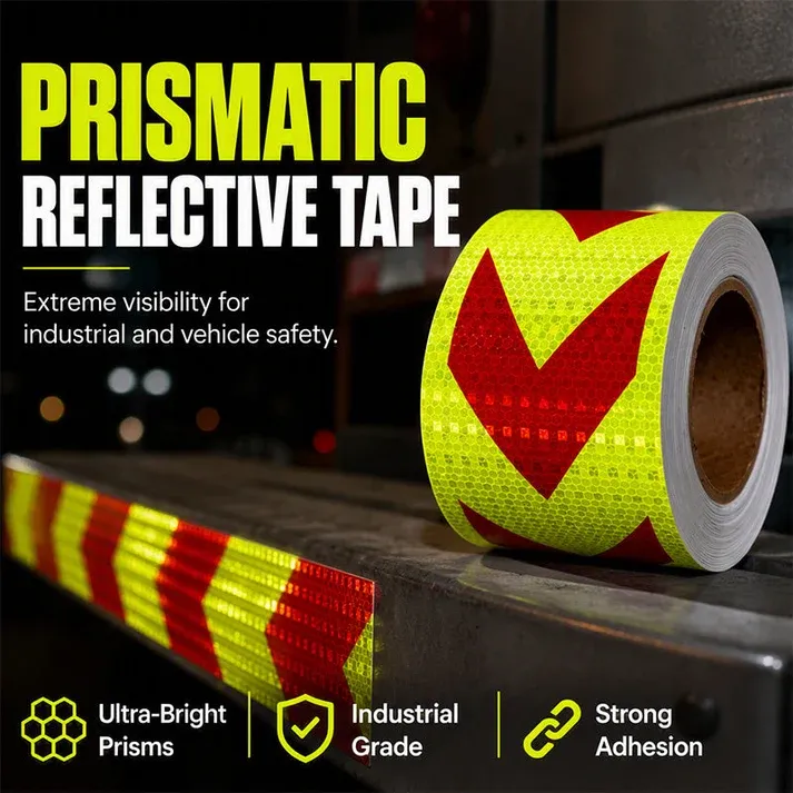 High-Visibility Arrow Reflective Tape – 25m Waterproof Self