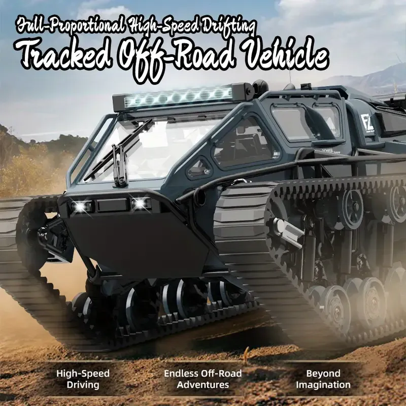 High Speed ​​RC Tank - 2.4Ghz RC, All Terrain Off-Road Drifting and Rock Crawling, with Rechargeable Lithium Battery