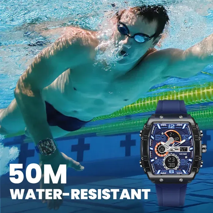 🔥LED Backlight+Stopwatch Technique🔥Multi-Function Sport & Casual Digital Watch