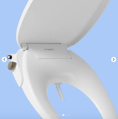 The clean & modern non-electric bidet toilet seat.