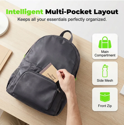 🎒 ✨Foldable Convertible Backpack Tote 3-in-1 Travel Bag