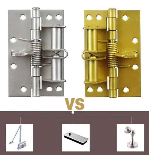 4 Inch Automatic Spring Hinge – Self-Closing, Adjustable Tension & Easy Install for Doors 4pc