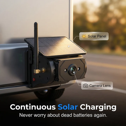 Wireless Solar-Powered Backup Camera System