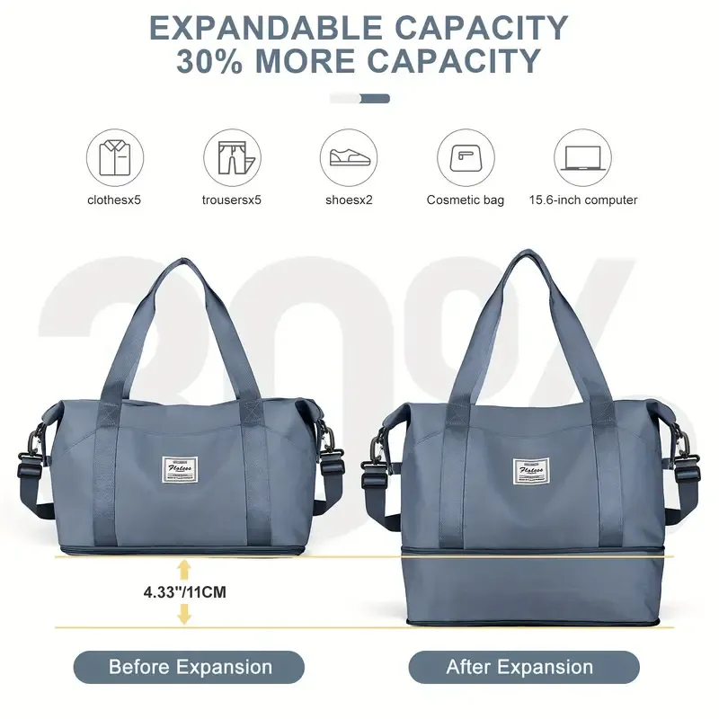 Ladies' Large Gym Tote Bag - Durable, Stylish Travel Duffle Bag for Airplane, Beach, Overnight Trips