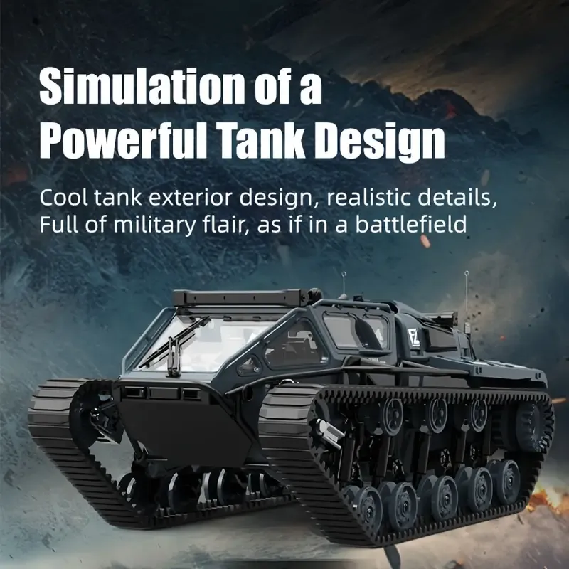 High Speed ​​RC Tank - 2.4Ghz RC, All Terrain Off-Road Drifting and Rock Crawling, with Rechargeable Lithium Battery
