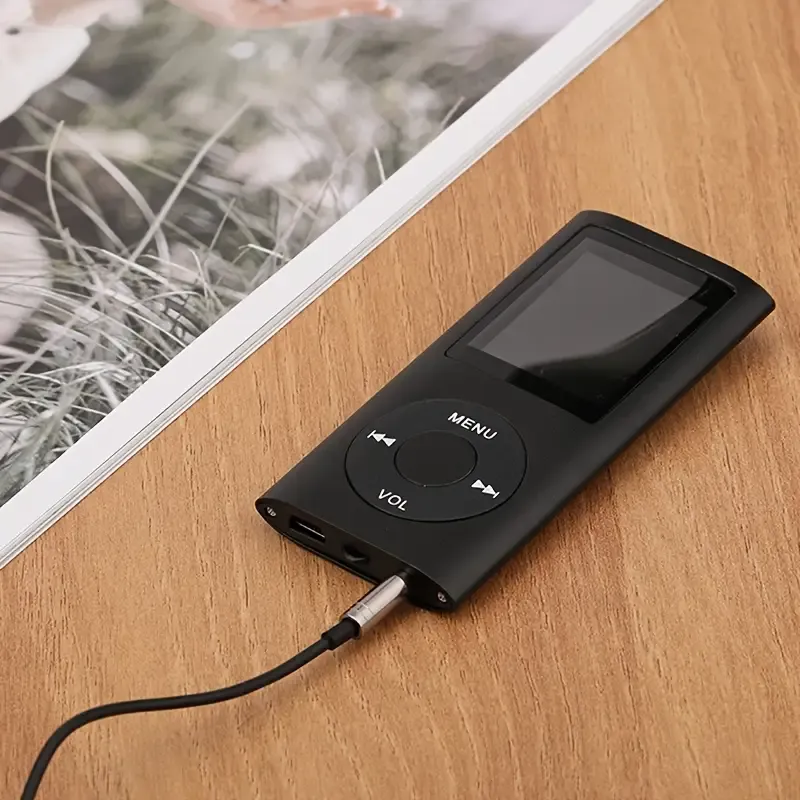 1 Portable MP3 Music Player with 32GB Memory Card, LED Display, Rechargeable Li-Polymer Battery, Wired Earphones, Volume Control, SD Card Support