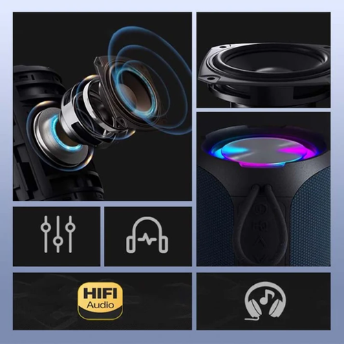 🎵40W Peak Portable Bluetooth Speaker with RGB Lighting💥
