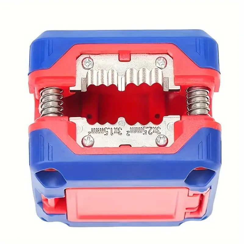 Wire stripping clamp supports wires with diameters of 0.2-16