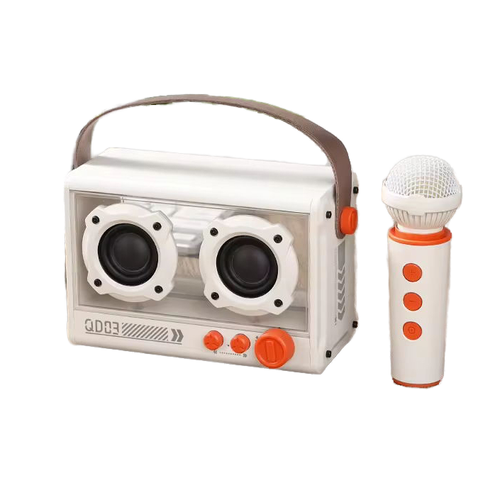 Portable 10W output power karaoke machine latest transparent design wireless microphone