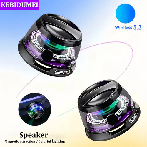 2025 New G200 Magnetic Wireless Bluetooth Speaker Portable Mini Cool Atmospheric Bluetooth Mini Speaker