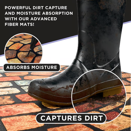 🎁💖Boho Style Semicircular Door Mat - Non Slip Soft Floor Carpet