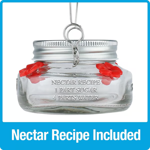 Beautiful Plastic Jar Hummingbird Feeder Four Ports