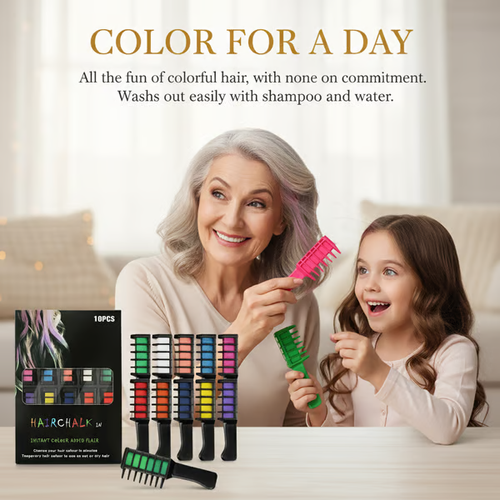 Festive Fun Hair Chalk Combs