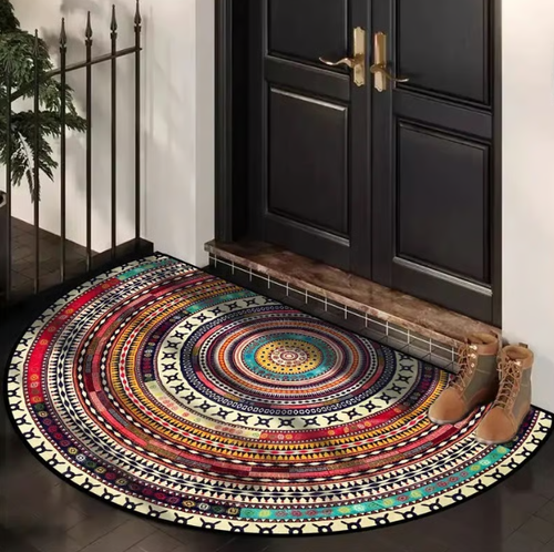 🎁💖Boho Style Semicircular Door Mat - Non Slip Soft Floor Carpet
