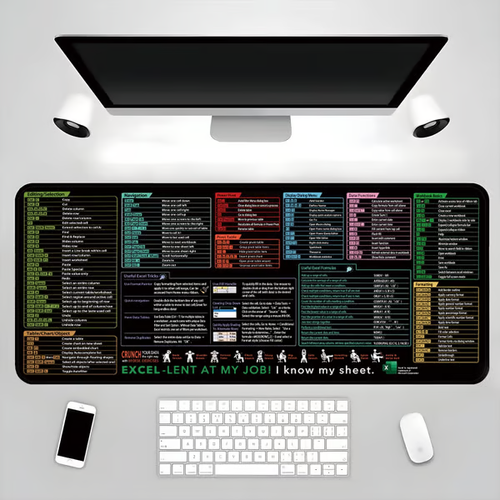 Excel Cheat Sheet Desk Mat