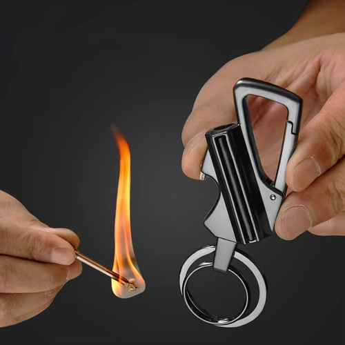Multifunctional Match and Kerosene Lighter: Outdoor, Waterproof, Portable, with Beer Opener and Keyring
