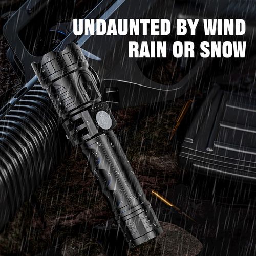Wolsun B300 Flashlight: High-Intensity, Rechargeable, Ultra-Bright, Night Patrol, Long-Range, Long-Lasting, Portable, Multi-Functional
