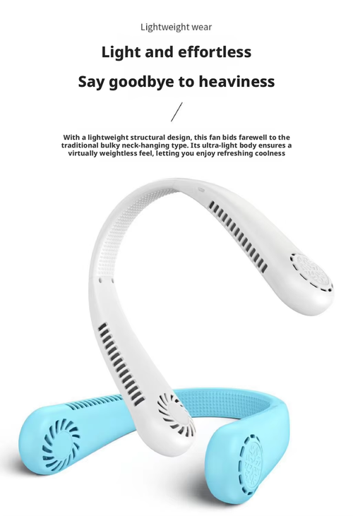 Portable Cooling Wonder: Quiet Outdoor Neck-Worn Electric Fan