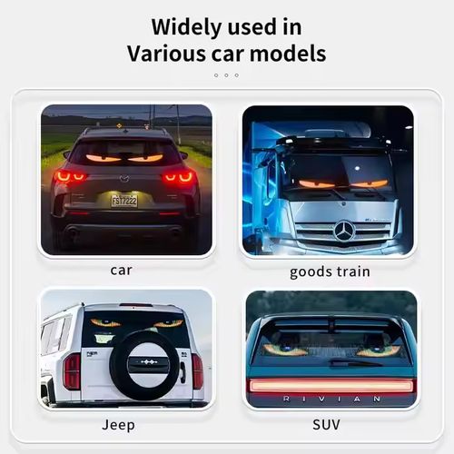 Angel Eyes !Flexible LED Matrix Panel, USB Powered App & Remote Control Custom Text Animation Sign, Foldable LED Display for Car Window Decor