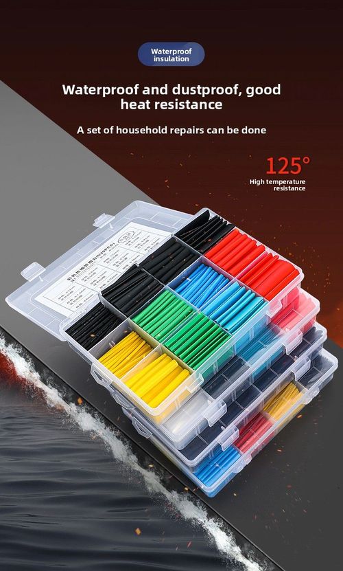 560 pcs colored and black heat shrink tubing low voltage wire protection sleeves