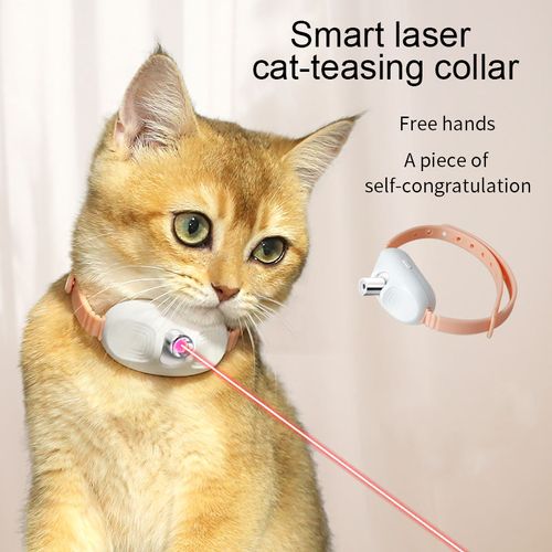 Funny Intelligent Cat Collar with Fun Laser Small Animal Pet Interactive & Movement Toy for Teasing Pets