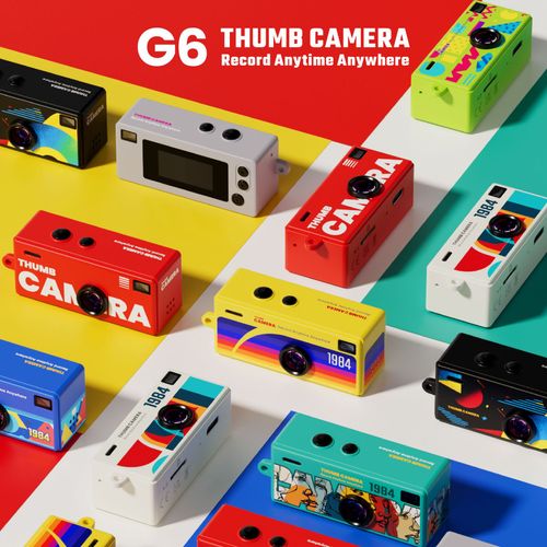 Best-selling Mini Thumb Camera 1080P 8MP 130 Wide Angle Kodak Charmera 1984 Blind Box Keychain Camera(Included 32G Memory Card + High-Speed Card Reader)