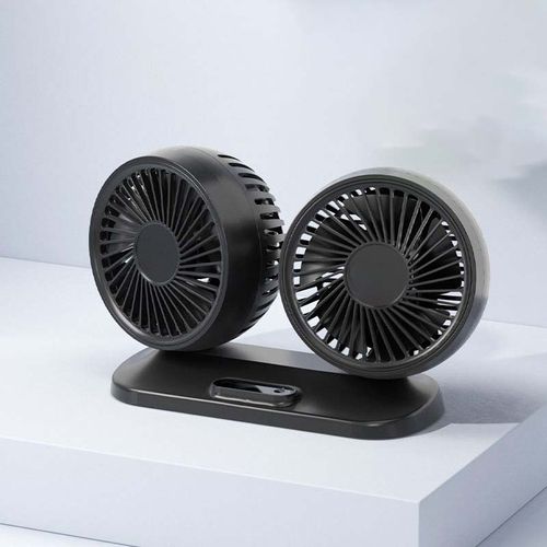 Dual Head Silent Car Mini Fan