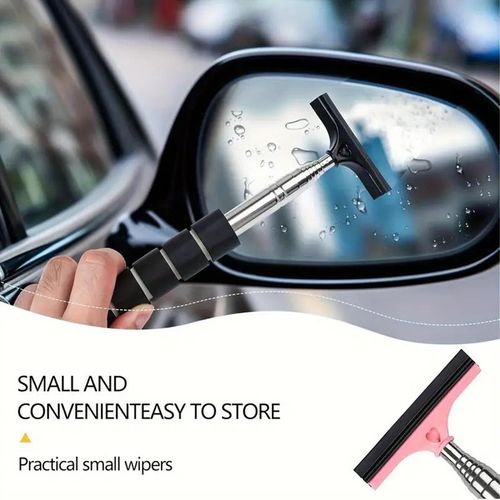 Retractable Car Rearview Mirror Water Wiper