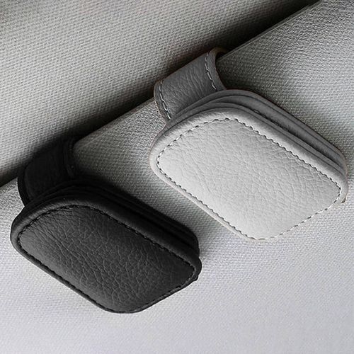 Car Sun Visor Leather Sunglasses Clip