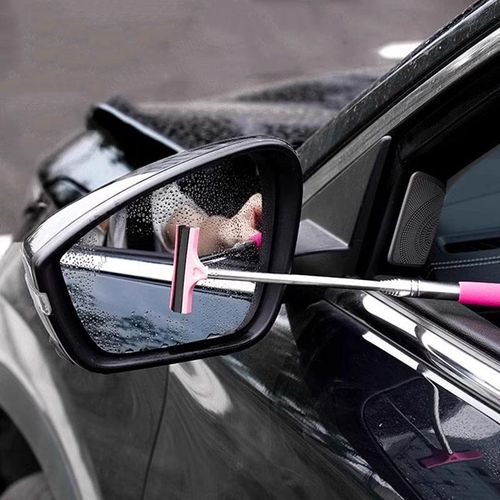 Retractable Car Rearview Mirror Water Wiper