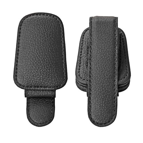 Car Sun Visor Leather Sunglasses Clip