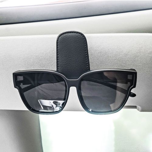 Car Sun Visor Leather Sunglasses Clip