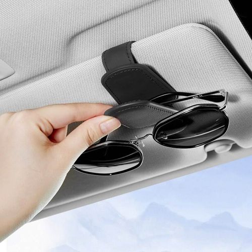 Car Sun Visor Leather Sunglasses Clip
