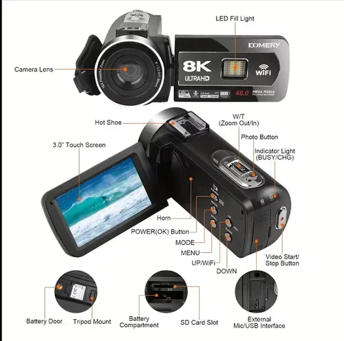 8K Handheld Camcorder