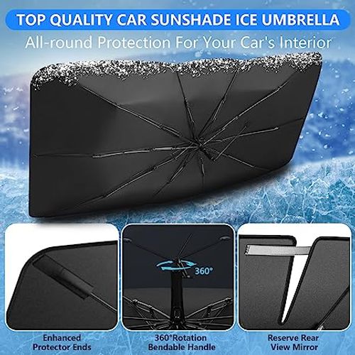 Ice Crystal Car Sun Shade Umbrella