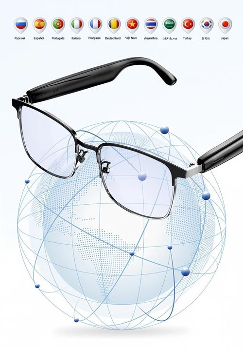 AI Interpretation Smart Glasses,160 Languages, Chat GPT,Audio Glasses for Men And Women,Microphone And Speaker, HD Voice Calls And HIFI Music Quality,Hands-Free Calling,Color Changing Lens, Suitable for Riding,Driving,Travel,Easter gift