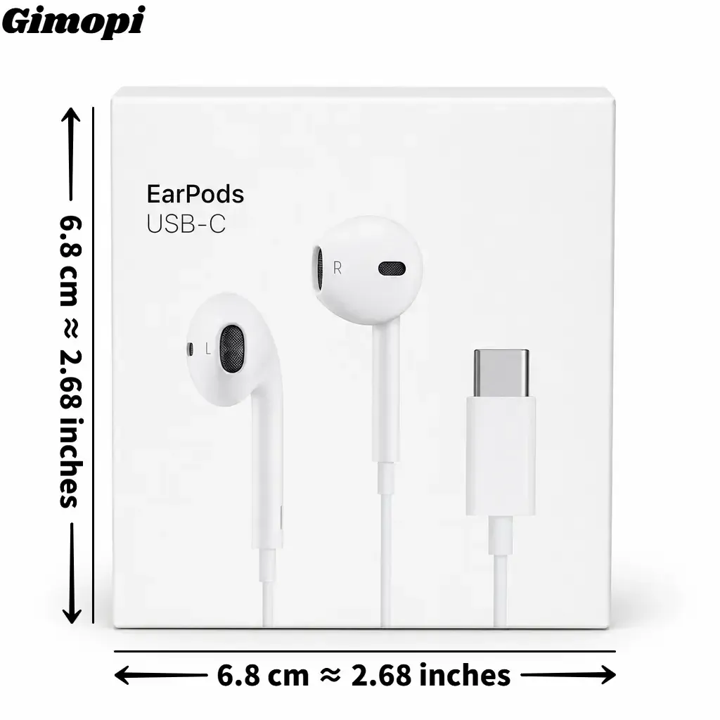 USB-C Wired Semi-In-Ear Headphones, Clear HiFi Stereo Wired Earbuds with Built-in Mic - Adjustable Volume Buttons, Lightweight Portable Daily Earphones, Compatible with iPhone 15,16,17,18, Samsung Galaxy Series, Hands-Free Calling - Daily Audio Use