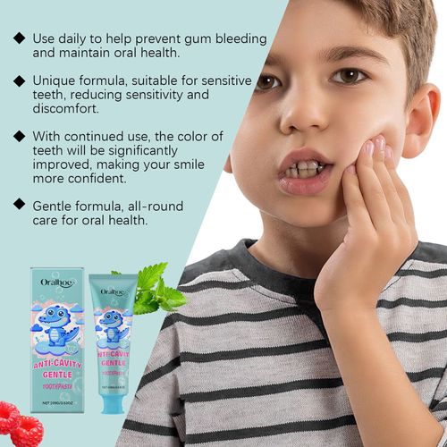 Kid's Toothpaste - fluoride-free, remineralizing - dentist formula - no taste, nano-hydroxyapatite