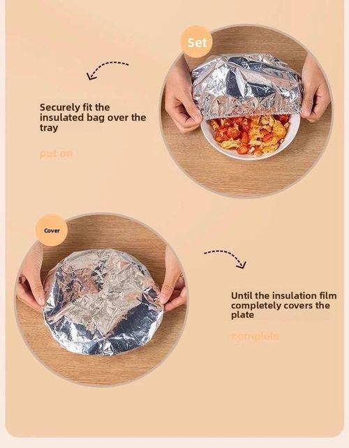100PCS Disposable Aluminum Foil Food Covers, Kitchenware Cookware Accessory for Home Dining Table Food Containers, High-Quality Heat Retention and Freshness Preservation
