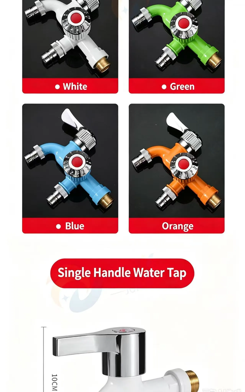 Half-price offer-Orange Model B Dual‑Outlet Water Faucet, Wall Mount One In Two Out Tap with Ceramic Valve for Washing Machine Mop Pool Household