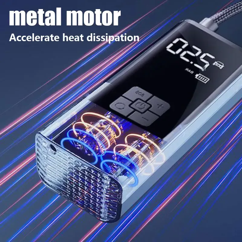 Portable Wireless Car Air Compressor Pump, Cordless Vehicle Tire Inflator, Multifunctional Electric Air Pump, Tire Inflation Tool for Cars, Bicycle Tires and Balls