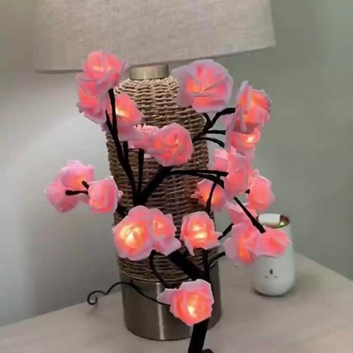 Rose-shaped night light, USB-powered, table lamp, bedroom lighting, holiday decorative lights, home decor, Valentine's Day gift, Mother's Day gift, home decor lighting
