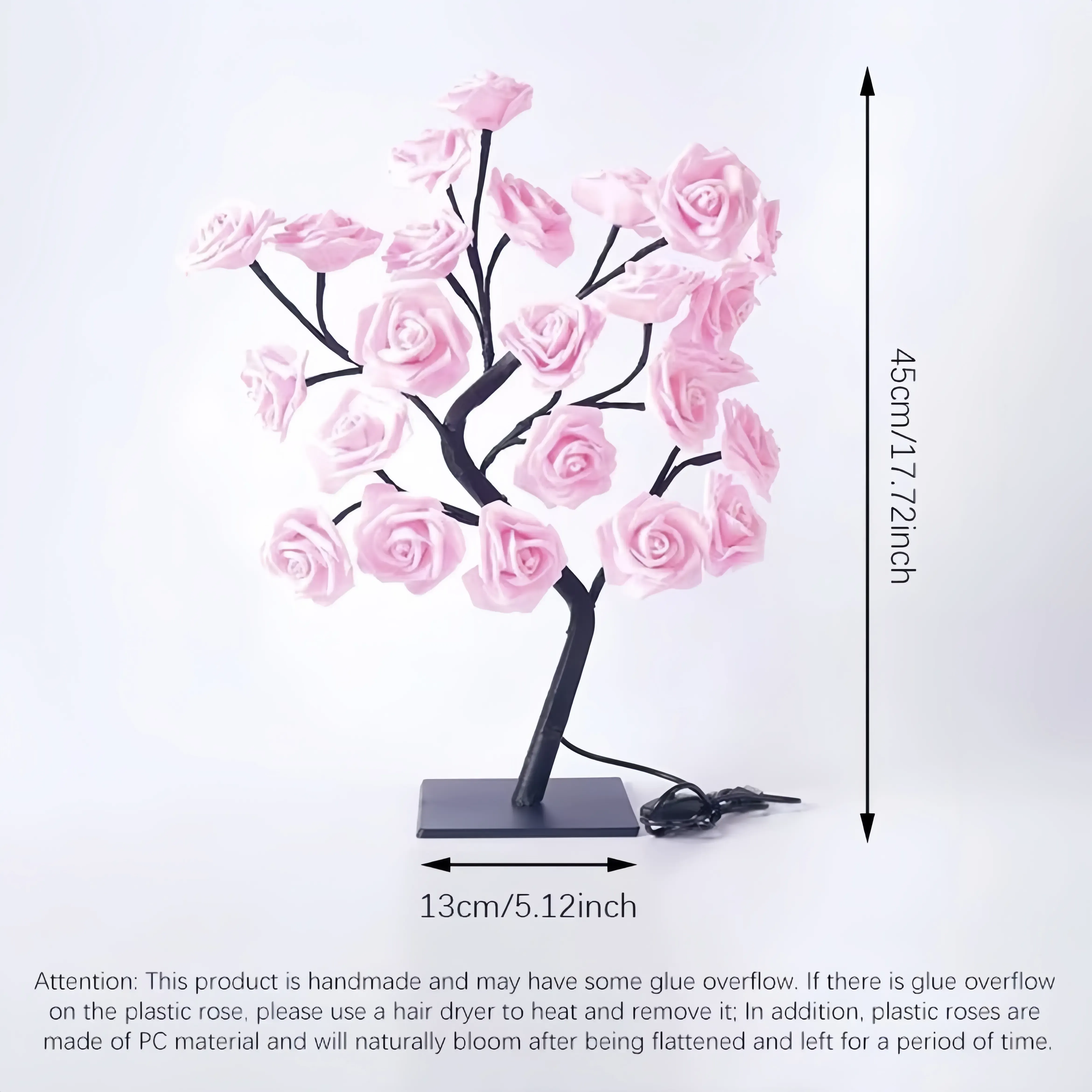 Rose-shaped night light, USB-powered, table lamp, bedroom lighting, holiday decorative lights, home decor, Valentine's Day gift, Mother's Day gift, home decor lighting