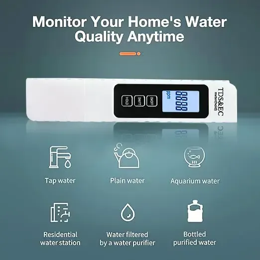 2pcs 4-in-1 Digital TDS Water Quality Tester - Measures TDS, EC, Temperature °C-°F | 0-9990 ppm Range | Home & Garden Tool for Modern Inflatable Pools