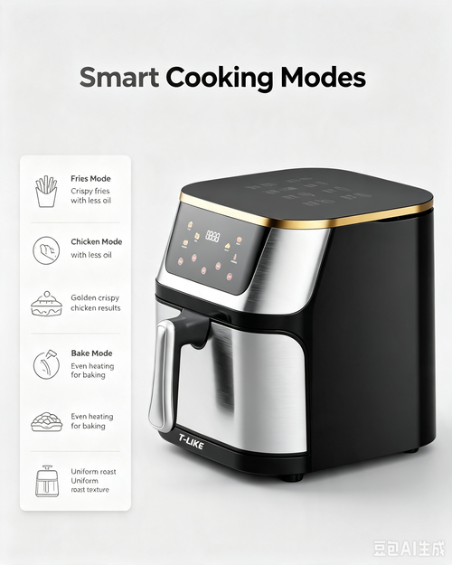 Multi‑Function Touch Screen Air Fryer | Large Capacity Oil‑Free Healthy Home Kitchen Cooker