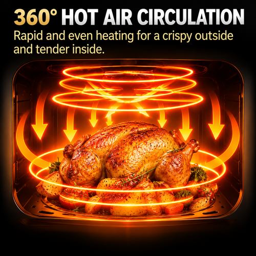 🔥 T-LIKE 10L Large Capacity Air Fryer – Healthy Cooking, Crispy & Delicious Meals for the Whole Family!